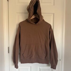 Quince Hooded Sweatshirt Taupe Size M